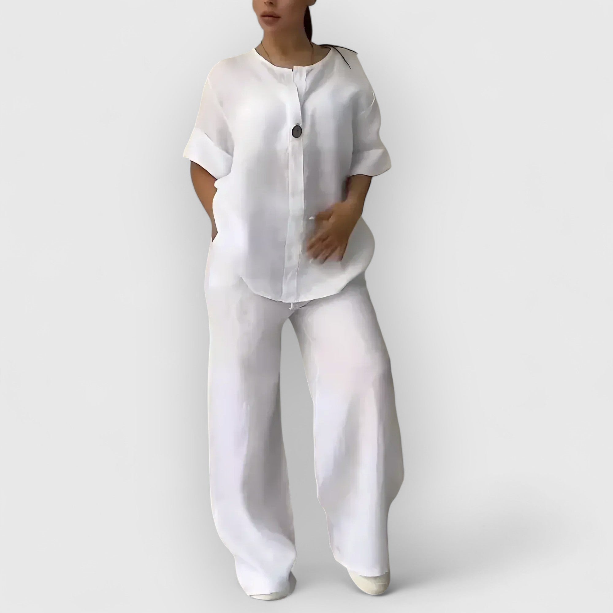 Ava™ | Margherita – Two-Piece Linen Set in Relaxed and Elegant Style