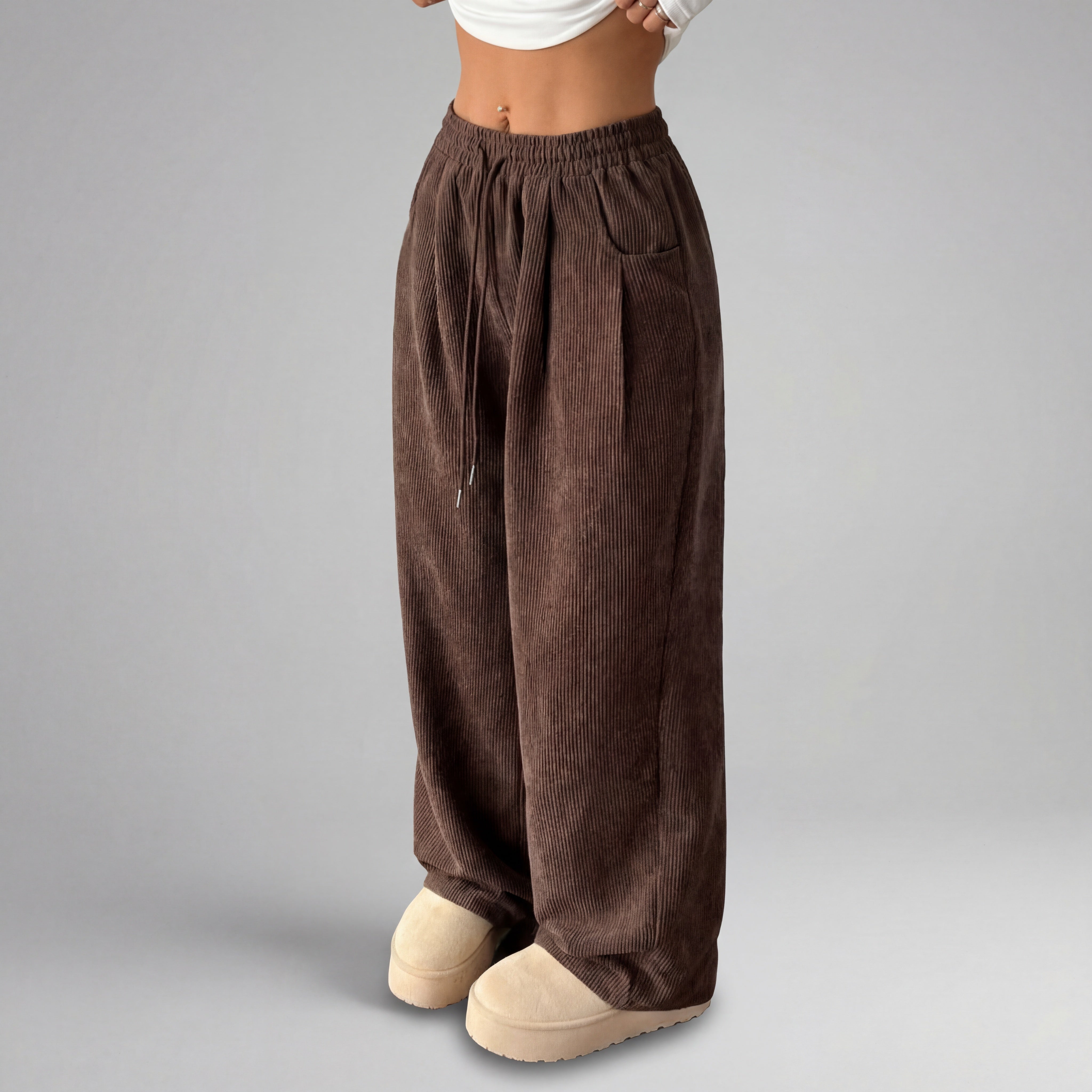 Ava™ - Cozy Vintage Drawstring Bottoms