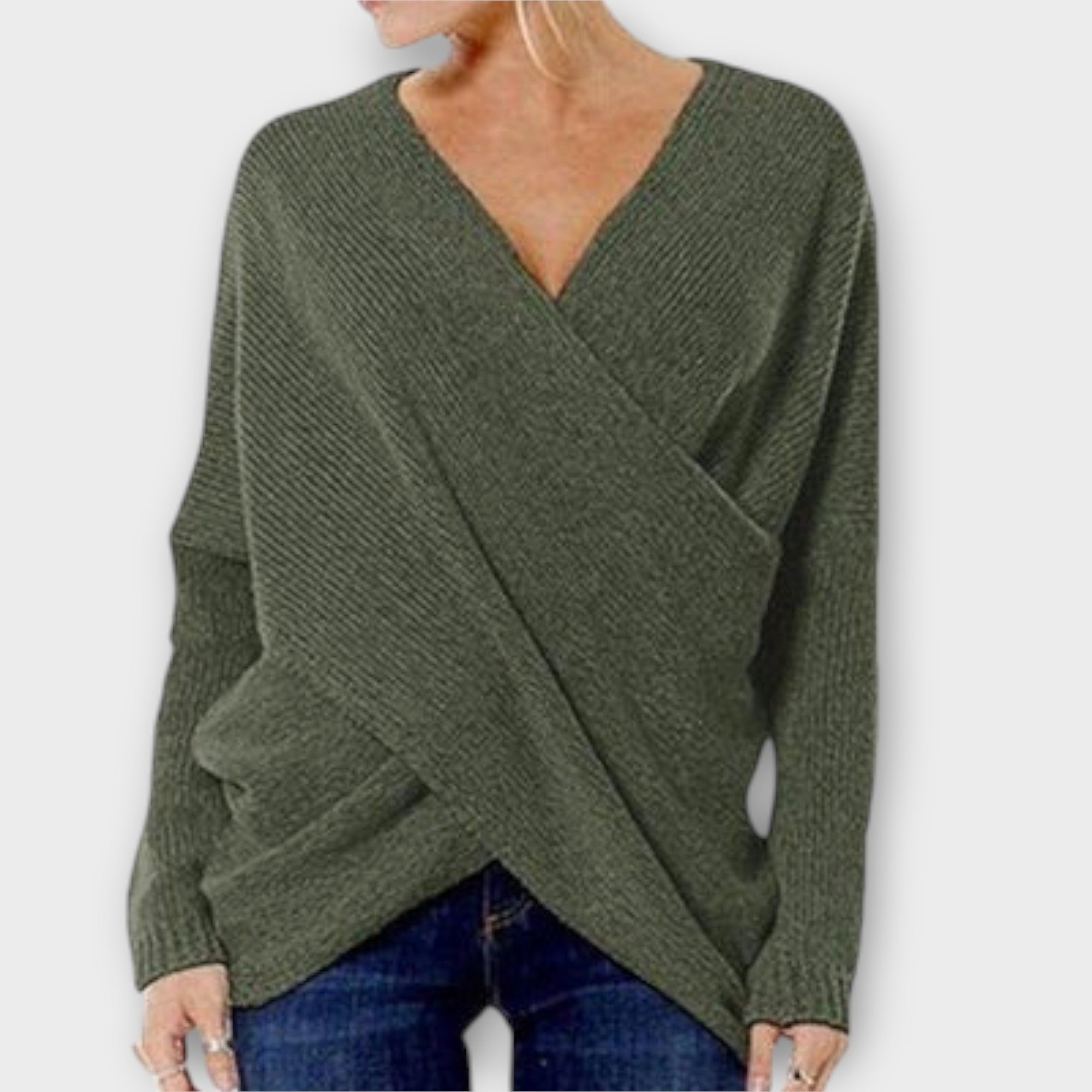 Ava™ - Crossed Sweater